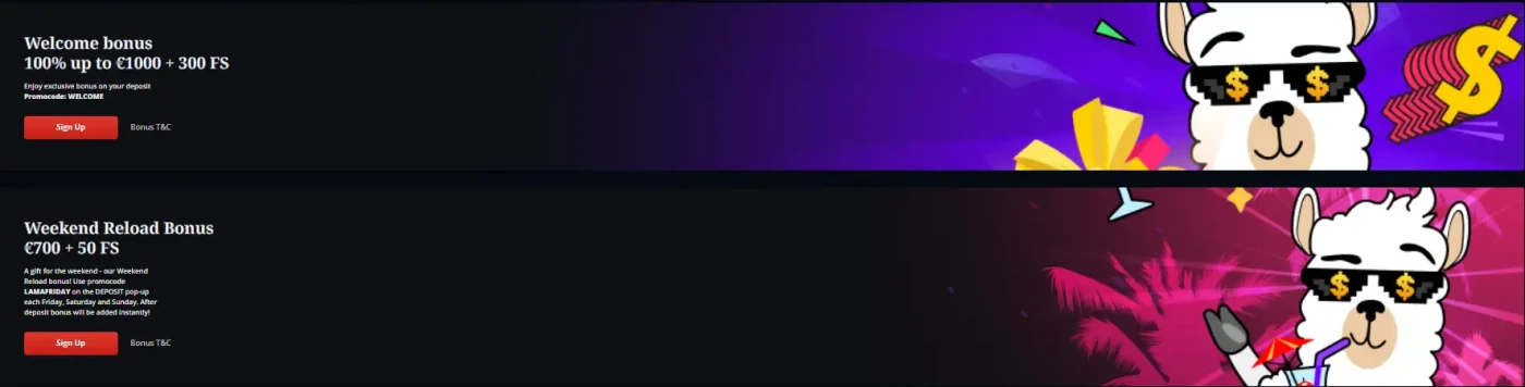 Lamabet Casino bonussen